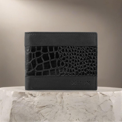 HRX by Hrithik Roshan Men Casual Black Genuine Leather Wallet(8 Card Slots)