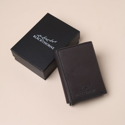 Blackthorne Men Casual, Travel, Formal Brown Genuine Leather Wallet(6 Card Slots)
