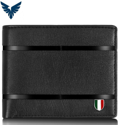 TAQWA Men Trendy Black Genuine Leather, Artificial Leather Wallet(5 Card Slots)