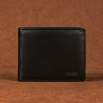 BOSE INTERNATIONAL Men Casual, Formal Black Genuine Leather Wallet(7 Card Slots)