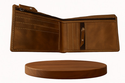 Al-hikma Men Casual, Ethnic, Evening/Party, Formal, Travel, Trendy Brown Artificial Leather Wallet(9 Card Slots)