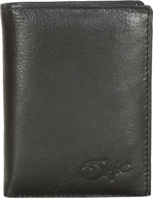 Kan Men & Women Casual Black Genuine Leather Card Holder(9 Card Slots)