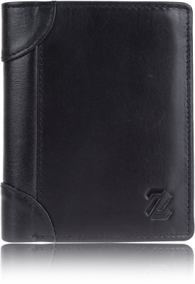 Zeetap Men Casual, Trendy, Travel Black Genuine Leather Wrist Wallet(12 Card Slots)