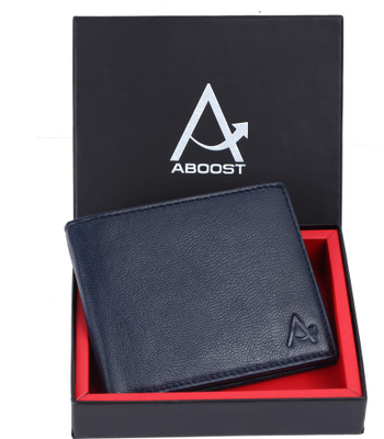 ABOOST Men Casual, Formal, Evening/Party, Travel, Trendy Blue Genuine Leather Wallet(5 Card Slots)