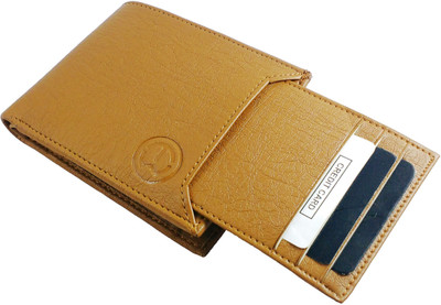 TnW Men Beige Artificial Leather Wallet(7 Card Slots)