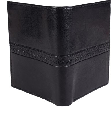 MMShopy Boys Black Artificial Leather Wallet(4 Card Slots)