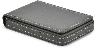 LOOPA Men Formal Grey Artificial Leather Card Holder(6 Card Slots)
