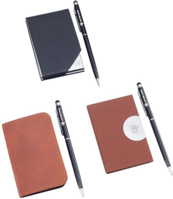 G 7 Men Trendy Brown, Tan, Black Artificial Leather Card Holder(5 Card Slots, Pack of 6)