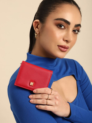 Dressberry Women Red Artificial Leather Wallet(6 Card Slots)
