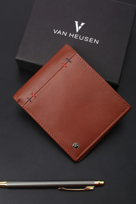 VAN HEUSEN Men Brown Genuine Leather Wallet(6 Card Slots)
