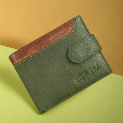 LOREM Men Casual Green Artificial Leather Wallet(3 Card Slots)