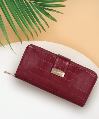 LINO PERROS Women Casual Red Artificial Leather Wallet(6 Card Slots)