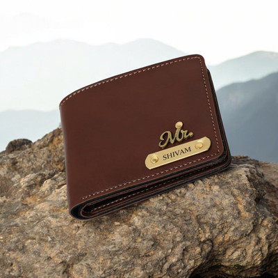 Navya Royal Art Men Casual, Formal, Evening/Party, Formal, Trendy Brown Artificial Leather, Genuine Leather Wallet(2 Card Slots)