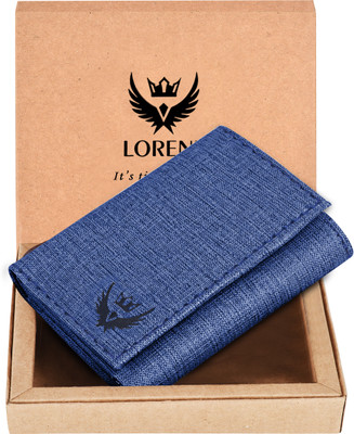 LORENZ Men Blue Fabric Wallet(6 Card Slots)