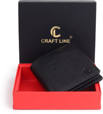 CRAFTLINE Men Casual Black Artificial Leather Wallet(4 Card Slots)