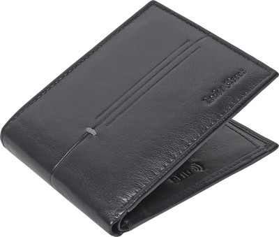 Leder Street Men Formal Black Genuine Leather Wallet(10 Card Slots)