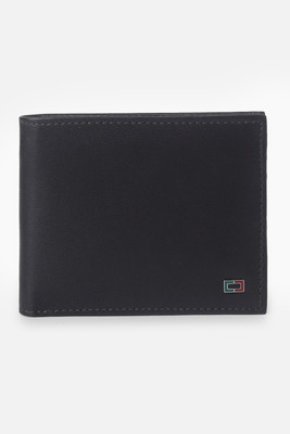 PETER ENGLAND Men Black Genuine Leather Wallet(8 Card Slots)