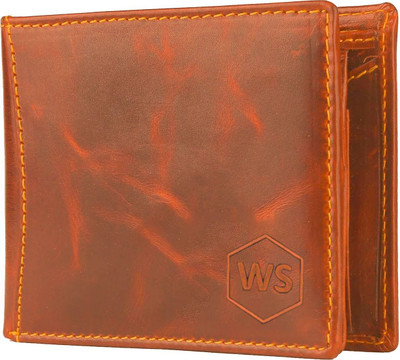 WALLETSTREET Men Casual, Formal, Ethnic, Evening/Party Tan Genuine Leather Wallet(8 Card Slots)