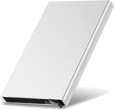 RC REXCUIR Men & Women Formal Silver Aluminium Card Holder(6 Card Slots)