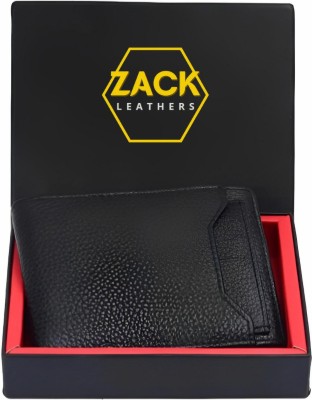 ZackLeathers Men Casual, Ethnic, Evening/Party, Formal, Travel, Trendy Black Genuine Leather Wallet(8 Card Slots)