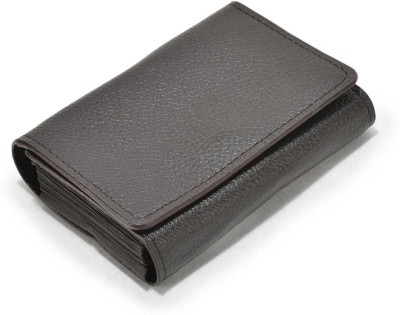 LOOPA Men Brown Genuine Leather Card Holder(10 Card Slots)