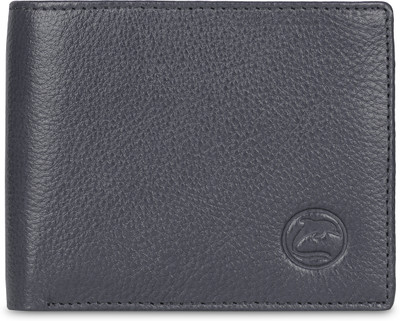 DOLPHIN GLOBAL Men Casual, Formal, Travel Grey Genuine Leather Wallet(10 Card Slots)