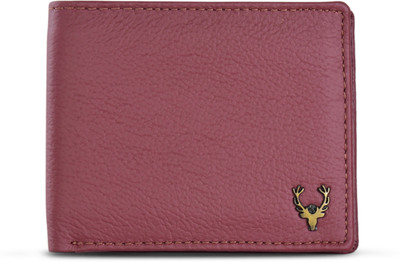 Skin Hunt Men & Women Casual Maroon Genuine Leather Wallet(6 Card Slots)