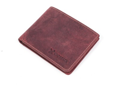 CROSSACK Men Casual, Trendy, Evening/Party, Formal, Travel Maroon Genuine Leather Wallet(8 Card Slots)