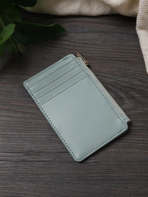 SAMTROH Women Casual, Ethnic, Evening/Party, Formal, Travel, Trendy Blue Artificial Leather Card Holder(5 Card Slots)