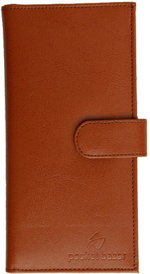 pocket bazar Men Casual Tan Artificial Leather Card Holder(7 Card Slots)
