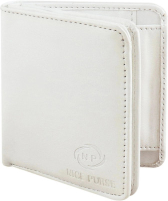 Nice Purse Men Formal White Artificial Leather Wallet(6 Card Slots)