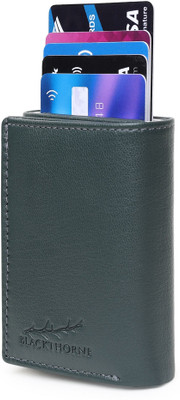 Blackthorne Men Casual, Travel, Formal Green Genuine Leather Wallet(6 Card Slots)