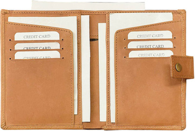 ABYS Men & Women Casual, Ethnic, Evening/Party, Formal, Travel, Trendy Tan Genuine Leather Card Holder(14 Card Slots)