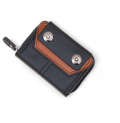 zaphod Men Black Artificial Leather Card Holder(5 Card Slots)