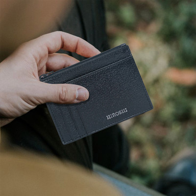 HIROSHI Men Casual, Formal Black Genuine Leather Wallet(6 Card Slots)