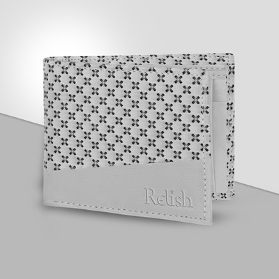 Relish Men Casual, Formal Grey Artificial Leather Wallet(3 Card Slots)