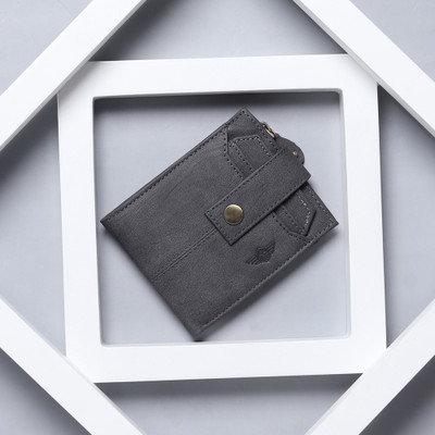 METRONAUT Men Casual Grey Artificial Leather Wallet(8 Card Slots)