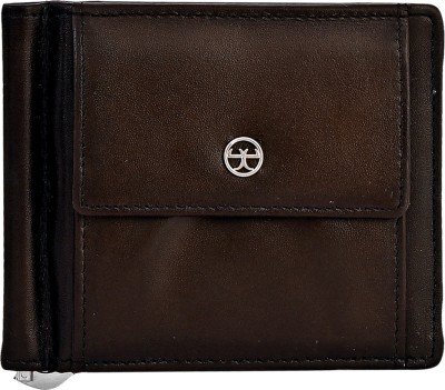 eske Men & Women Casual, Travel Brown Genuine Leather Money Clip(10 Card Slots)