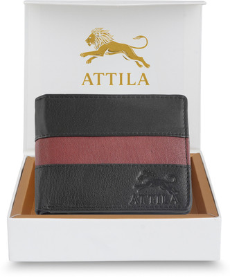 Attila Men Casual Black, Brown Genuine Leather Wallet(3 Card Slots)