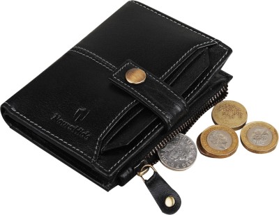 NauraHide Men & Women Trendy, Formal, Travel, Evening/Party Black Genuine Leather Wallet(12 Card Slots)