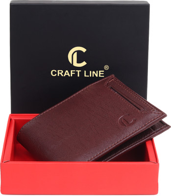 CRAFTLINE Men Casual Brown Artificial Leather Wallet(6 Card Slots)