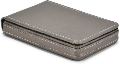 LOOPA Men Formal Grey Artificial Leather Card Holder(6 Card Slots)