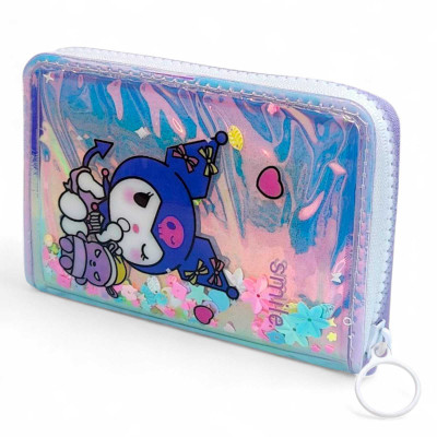 AMANVANI Girls Casual, Travel Purple Genuine Leather Wallet(3 Card Slots)