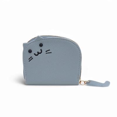 Flingo Women Casual Blue Artificial Leather Card Holder(2 Card Slots)