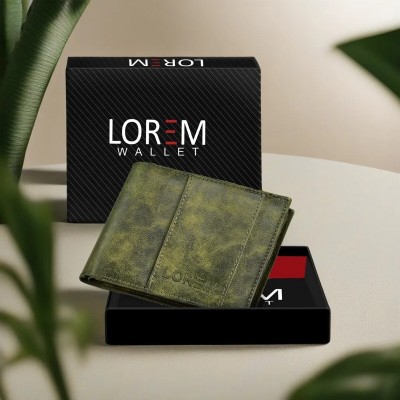 LOREM Men Casual, Evening/Party, Formal Green Artificial Leather Wallet(5 Card Slots)