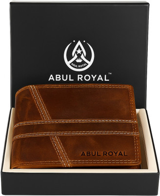 abul royal Men Evening/Party Brown Genuine Leather Wallet(15 Card Slots)