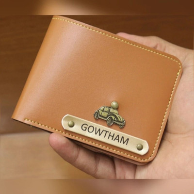 VEE Men Casual, Formal, Trendy, Travel Tan Artificial Leather Wallet(3 Card Slots)