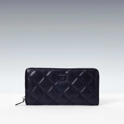 LINO PERROS Women Casual Black Artificial Leather Wallet(8 Card Slots)
