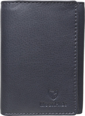 MoonHide Men Evening/Party, Travel, Trendy Grey Genuine Leather Wallet(10 Card Slots)