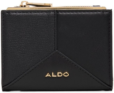 ALDO Women Casual Black Artificial Leather Wallet(2 Card Slots)